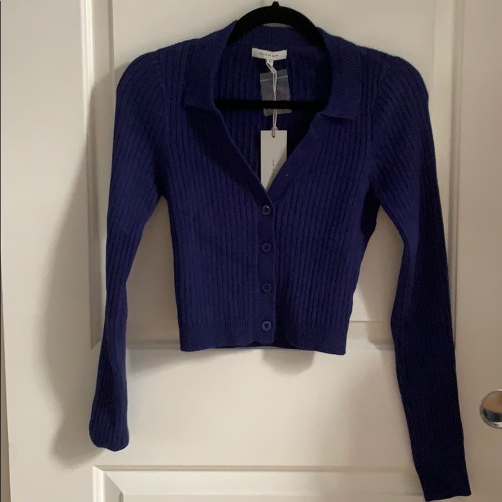 Campbell knit cardigan in patriot blue